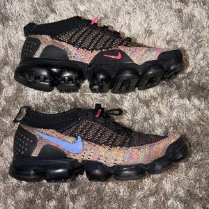 Nike Multicolor Flyknit VaporMax with Black Soles